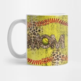 Softball mom love sport cheetah Mug
